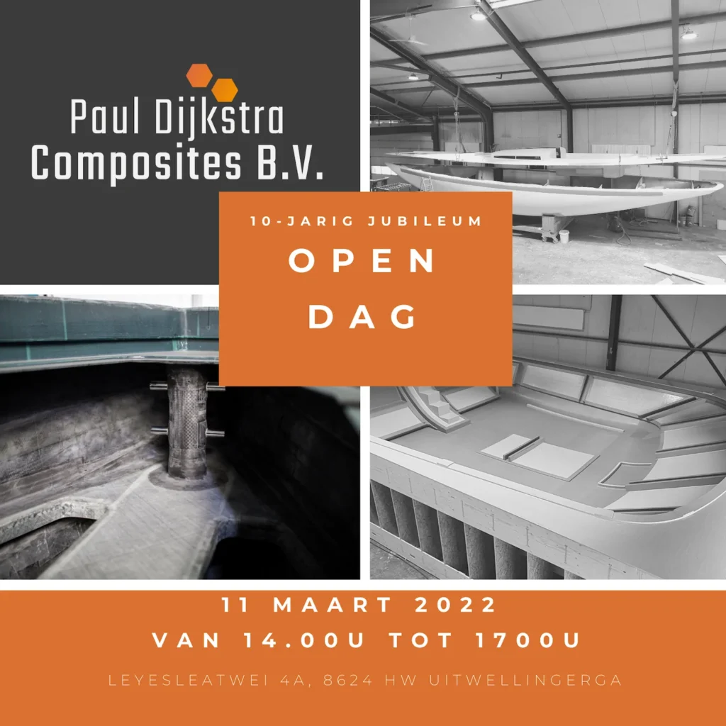 Uitnodiging voor de open dag van Paul Dijkstra Composites