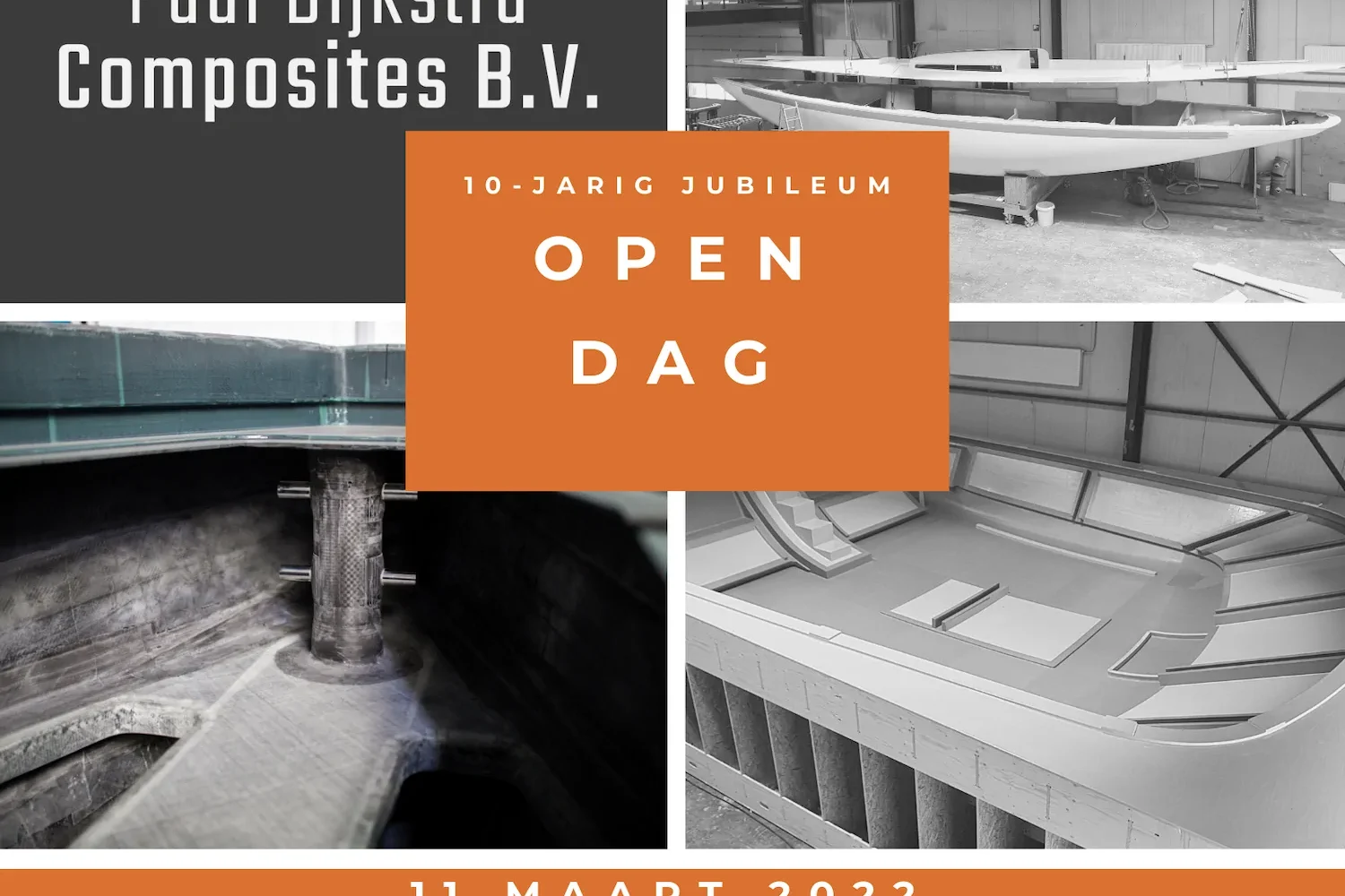 Uitnodiging voor de open dag van Paul Dijkstra Composites
