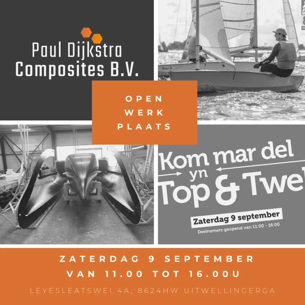Aankondiging van de open werkplaats tijdens Kom mar del in Top en Twel