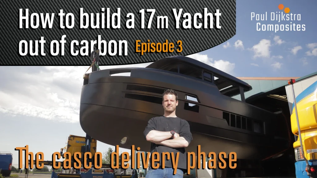 Videominiatuur over de casco-oplevering van een 17 meter carbon motorjacht